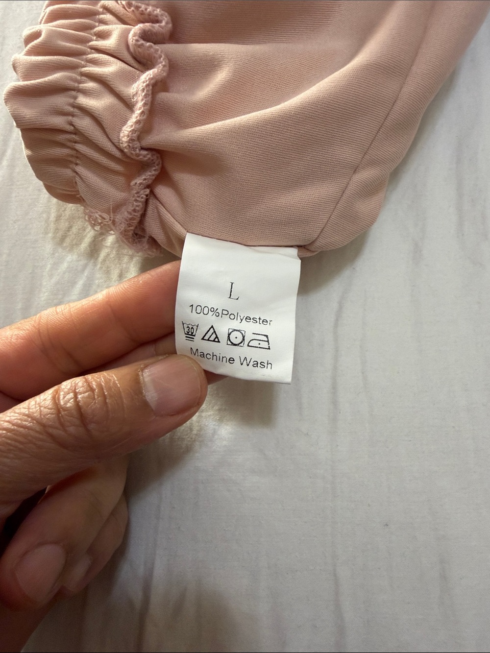 Nike Light Pink Sports Bra with Black Swoosh - Picture 3 of 3